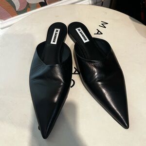 Jil Sander Sleek Black Leather Mules